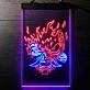 Feuerdämon mit Schwert LED-Neonschild Gamingzimmer