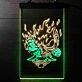 Feuerdämon mit Schwert LED-Neonschild Gamingzimmer