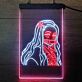 Anime Mädchen mit Bambus im Mund LED-Neonschild Gaming Wohnzimmer