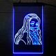Anime Mädchen mit Bambus im Mund LED-Neonschild Gaming Wohnzimmer