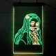 Anime Mädchen mit Bambus im Mund LED-Neonschild Gaming Wohnzimmer