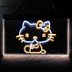 Katze mit Schleife LED-Neonschild für Kinderzimmer Café