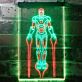 Superheld im Kampfanzug LED-Neonschild Gamingzimmer Wohnzimmer