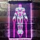 Superheld im Kampfanzug LED-Neonschild Gamingzimmer Wohnzimmer