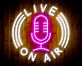 LIVE ON AIR LED-Neonschild für Studio Podcast