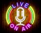 LIVE ON AIR LED-Neonschild für Studio Podcast