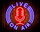 LIVE ON AIR LED-Neonschild für Studio Podcast
