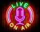 LIVE ON AIR LED-Neonschild für Studio Podcast
