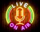 LIVE ON AIR LED-Neonschild für Studio Podcast