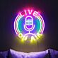 LIVE ON AIR LED-Neonschild für Studio Podcast