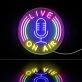 LIVE ON AIR LED-Neonschild für Studio Podcast