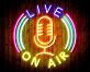 LIVE ON AIR LED-Neonschild für Studio Podcast