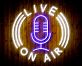 LIVE ON AIR LED-Neonschild für Studio Podcast