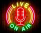 LIVE ON AIR LED-Neonschild für Studio Podcast