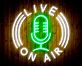 LIVE ON AIR LED-Neonschild für Studio Podcast