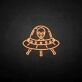 UFO mit Alien LED-Neonschild Gaming Bar