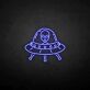 UFO mit Alien LED-Neonschild Gaming Bar
