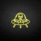 UFO mit Alien LED-Neonschild Gaming Bar