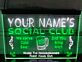 YOUR NAME'S SOCIAL CLUB LED-Neonschild für Bar Club