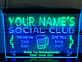 YOUR NAME'S SOCIAL CLUB LED-Neonschild für Bar Club