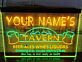 YOUR NAME'S TAVERN BEER ALES WINES LIQUORS Drinking may cause memory loss (But hey is that really so bad?) LED Neonschild für Bar und Pub