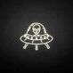 UFO mit Alien LED-Neonschild Gaming Bar