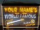 YOUR NAME'S WORLD FAMOUS Guitar Lounge LED-Neonschild für Bar Musikclub