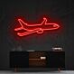 Passagierflugzeug LED-Neonschild Wohnzimmer Büro