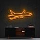 Passagierflugzeug LED-Neonschild Wohnzimmer Büro