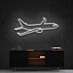 Passagierflugzeug LED-Neonschild Wohnzimmer Büro
