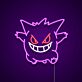 grinsendes Monster LED-Neonschild für Gamingzimmer