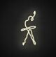 Ballerina Silhouette LED-Neonschild für Kinderzimmer und Tanzstudio