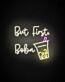 But First Boba LED-Neonschild für Cafe und Wohnzimmer