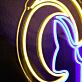 Steinbockkopf LED-Neonschild Wohnzimmer Bar