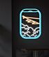 Flugzeugfenster mit Wolken und Tragfläche LED-Neonschild für Wohnzimmer Cafe