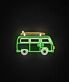 Campingbus mit Surfbrett LED-Neonschild Wohnzimmer Bar