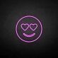 Smiley mit Herzaugen LED-Neonschild Wohnzimmer Schlafzimmer