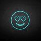 Smiley mit Herzaugen LED-Neonschild Wohnzimmer Schlafzimmer