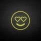 Smiley mit Herzaugen LED-Neonschild Wohnzimmer Schlafzimmer