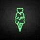 Eiswaffel mit Herz LED-Neonschild für Café Eisdiele