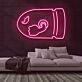Cartoon Projektil mit Arm LED-Neonschild Gamingzimmer