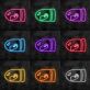 Cartoon Projektil mit Arm LED-Neonschild Gamingzimmer