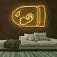 Cartoon Projektil mit Arm LED-Neonschild Gamingzimmer