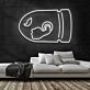 Cartoon Projektil mit Arm LED-Neonschild Gamingzimmer