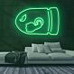 Cartoon Projektil mit Arm LED-Neonschild Gamingzimmer