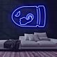 Cartoon Projektil mit Arm LED-Neonschild Gamingzimmer