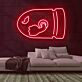 Cartoon Projektil mit Arm LED-Neonschild Gamingzimmer