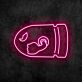 Cartoon Projektil mit Arm LED-Neonschild Gamingzimmer