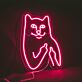 Katze mit Handgeste LED-Neonschild für Bar Club