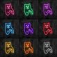 Katze mit Handgeste LED-Neonschild für Bar Club